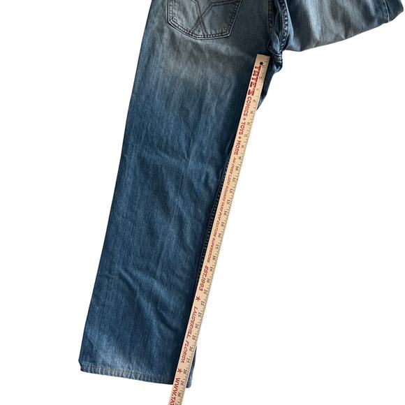 Lucky Brand Dungarees Santa Fe Jeans Men’s 32 Blue USA Made Straight Leg - Picture 9 of 10